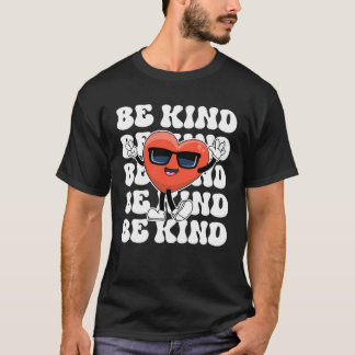 Be Kind Unity Day Kindness Retro Vintage Heart Tea T-Shirt
