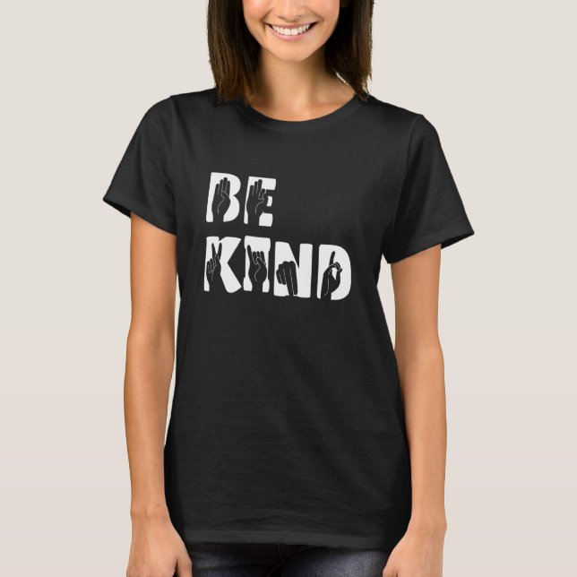 Be Kind  Unity Day Orange Kids Hand Sign Anti Bull T-Shirt (Front)