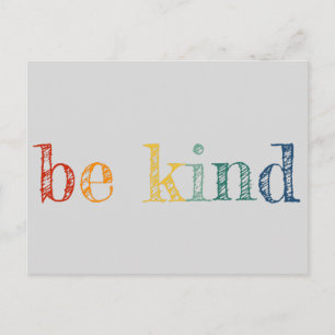 Be Kind Vintage Colour Postcard