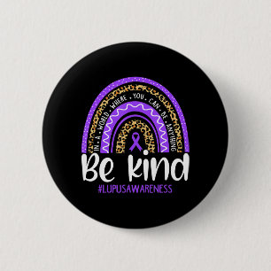 Be Kind We Wear Purple Lupus Awareness Month Rain 6 Cm Round Badge