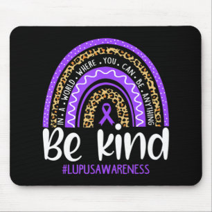 Be Kind  We Wear Purple Lupus Awareness Month Rain Mouse Mat