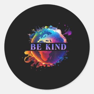 Be Kind With Mother Earth Environmental Protection Classic Round Sticker