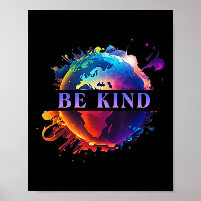 Be Kind With Mother Earth Environmental Protection Poster (Front)