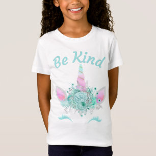 Be Kind: Women & Kid Inspirational Elegant Unicorn T-Shirt