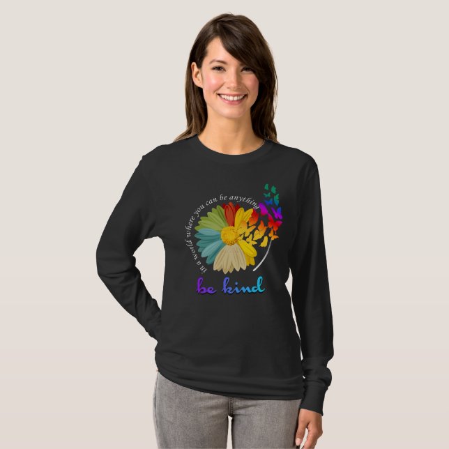 Be Kind | Women Long Sleeve T-Shirt (Front Full)