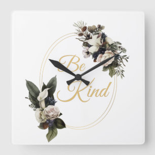 Be Kind Women’s Inspirational Elegant Christian Square Wall Clock