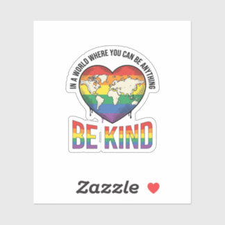 Be Kind World Heart Rainbow Vector T-Shirt Design_