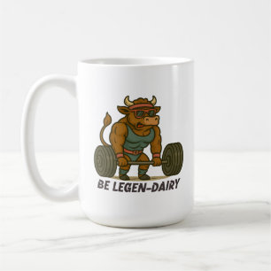 Be Legen-Dairy Bull - Funny Gym, Coffee Mug