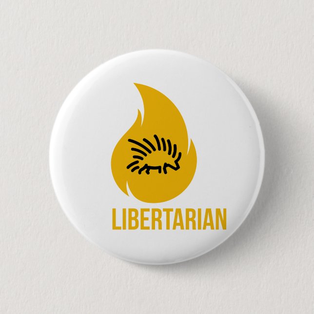 Be Libertarian Porcupine 6 Cm Round Badge (Front)