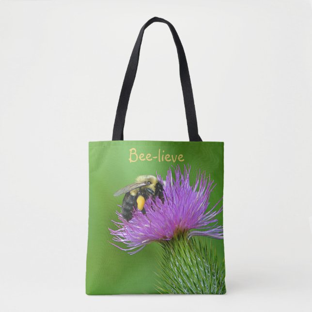 Be-lieve Bumblebee Tote Bag (Front)