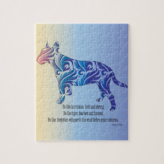 Be like hurricane and tiger BULL TERRIER art Jigsaw Puzzle (Vertical)