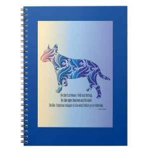 Be like hurricane and tiger BULL TERRIER art Notebook