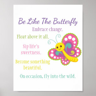 Be Like the Butterfly Kids Poster