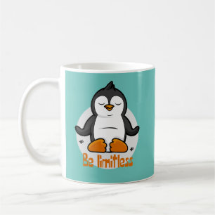 Be Limitless Kawaii Funny Penguin Doing Yoga Poses Coffee Mug