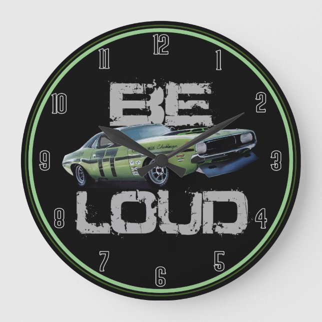 Be Loud Challenger Large Clock (Front)