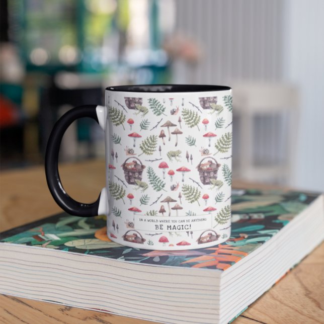 Be Magic | Watercolor Mushroom Illustrations Mug (Creator Uploaded)