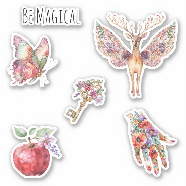 Be Magical Deer Purple Wings Butterfly (Front)