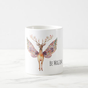 Be Magical Deer Purple Wings Coffee Mug