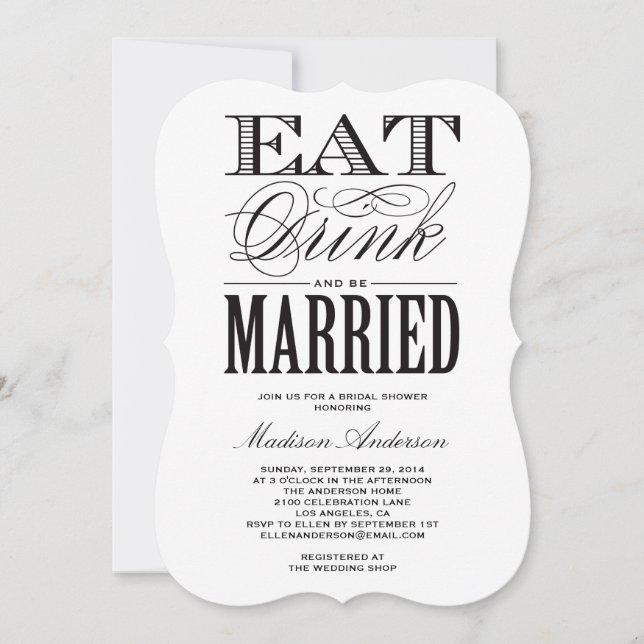 Be Married | Bridal Shower Invitation (Front)