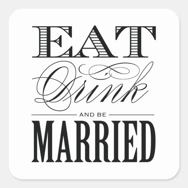& BE MARRIED | FAVOR STICKERS (Front)