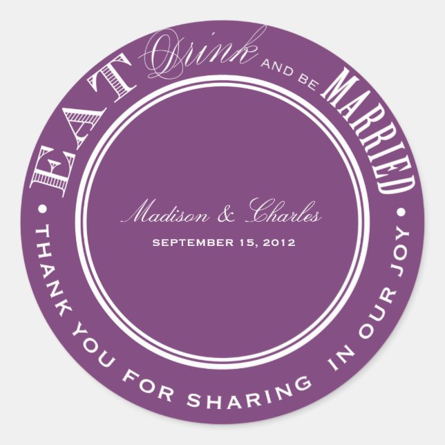 & BE MARRIED | FAVOR STICKERS (Front)