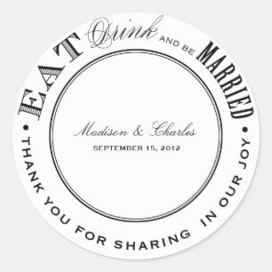 & BE MARRIED   FAVOR STICKERS