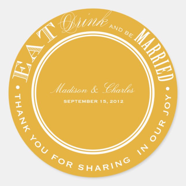 & BE MARRIED | FAVOR STICKERS (Front)