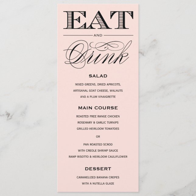 & BE MARRIED | MENU (Front)