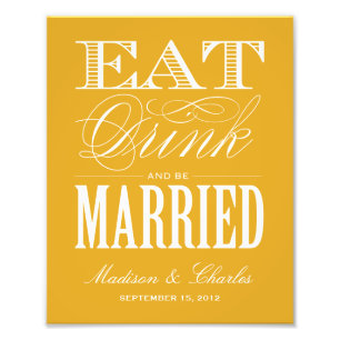 & BE MARRIED   RECEPTION PRINT