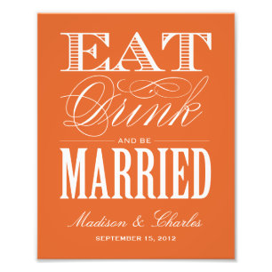 & BE MARRIED RECEPTION PRINT