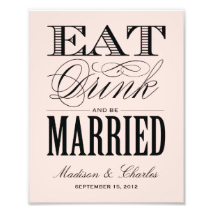 & BE MARRIED RECEPTION PRINT