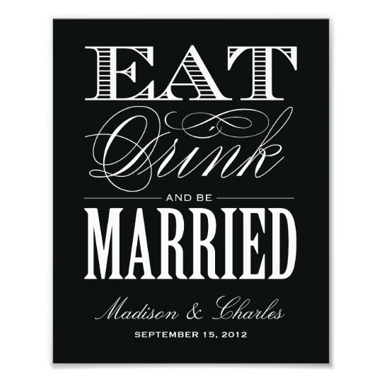 & BE MARRIED | RECEPTION PRINT