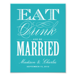 & BE MARRIED RECEPTION PRINT