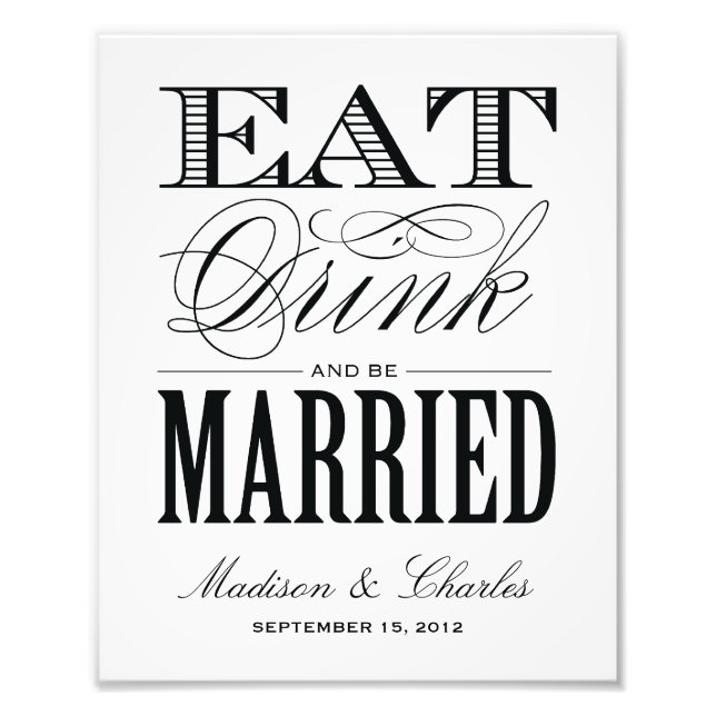 & BE MARRIED | RECEPTION PRINT (Front)