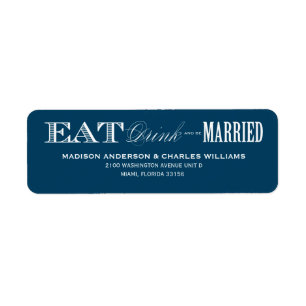 & BE MARRIED   RETURN ADDRESS LABELS