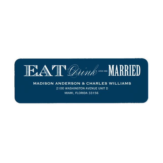 & BE MARRIED | RETURN ADDRESS LABELS (Front)