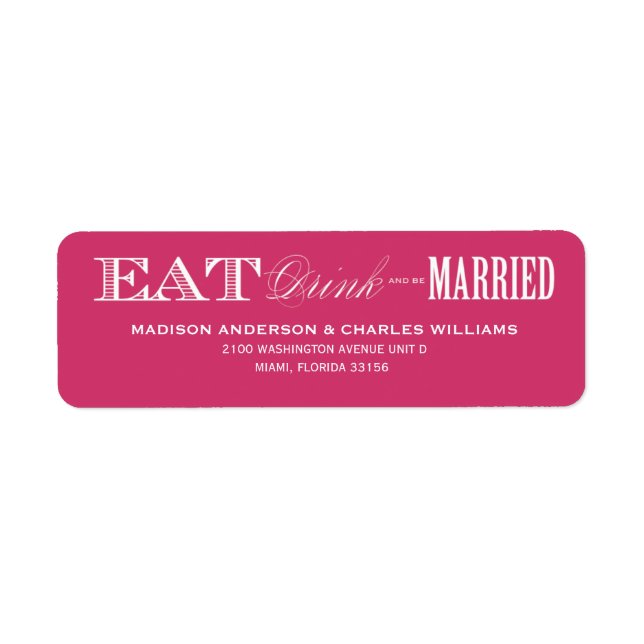 & BE MARRIED | RETURN ADDRESS LABELS (Front)