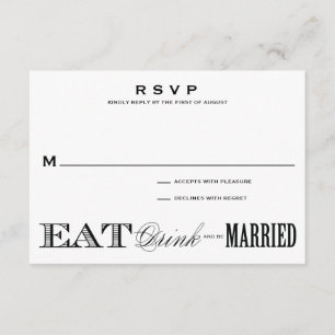 & BE MARRIED   RSVP 3.5 x 5