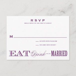 & BE MARRIED RSVP 3.5 x 5