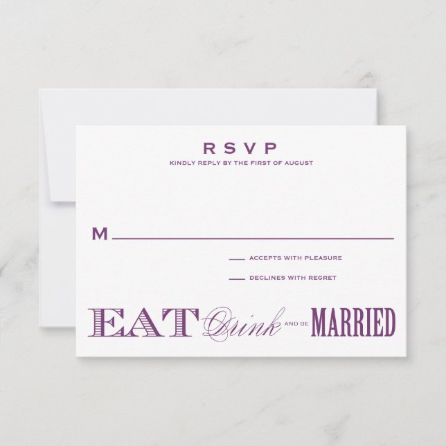 & BE MARRIED | RSVP 3.5 x 5 (Front)