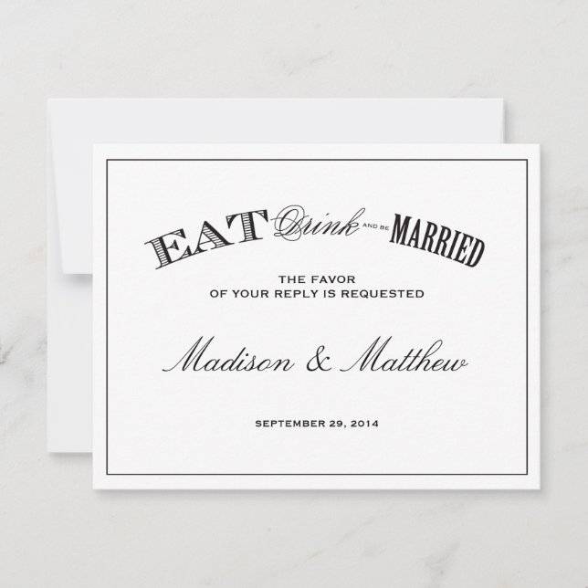 Be Married | RSVP Postcard (Front)