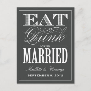 BE MARRIED SAVE THE DATE ANNOUNCEMENT POSTCARD