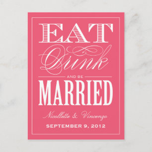 BE MARRIED SAVE THE DATE ANNOUNCEMENT POSTCARD