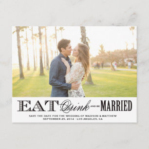 Be Married   Save the Date Photo Postcard