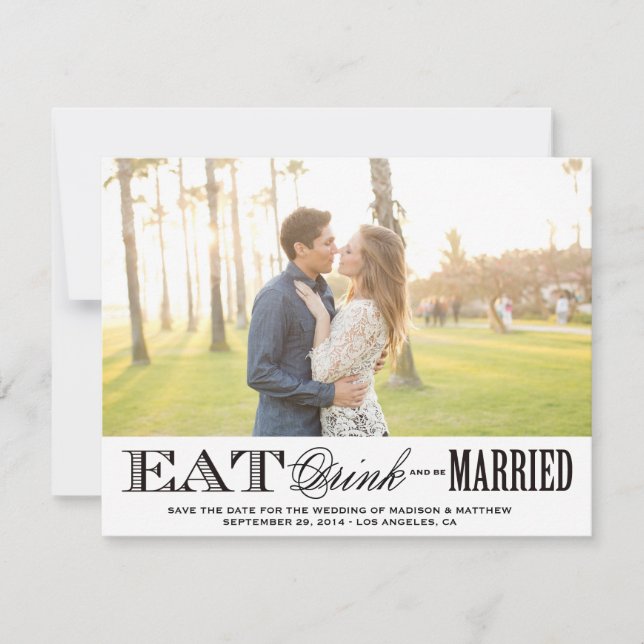 Be Married | Save the Date Photo Postcard (Front)