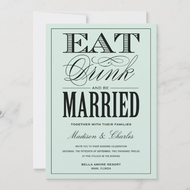 & BE MARRIED | WEDDING INVITATION (Front)