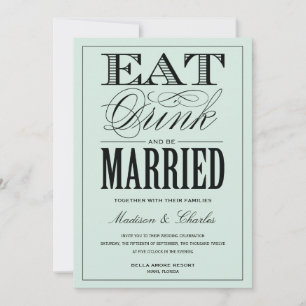 & BE MARRIED   WEDDING INVITATION