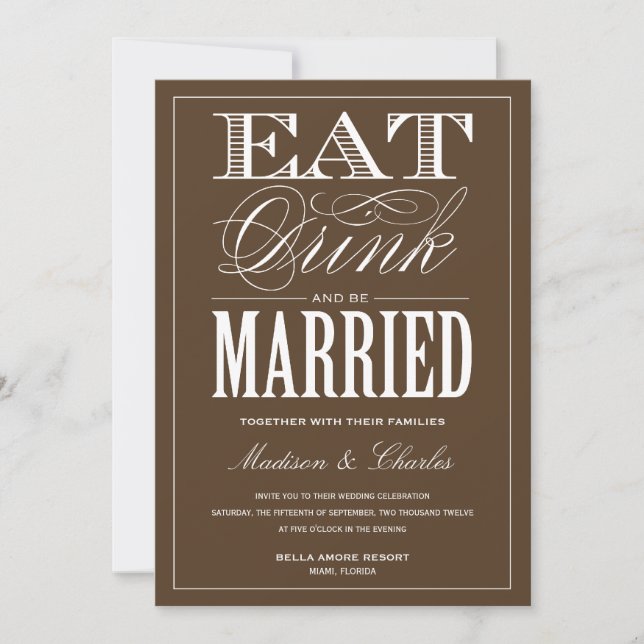 & BE MARRIED | WEDDING INVITATION (Front)