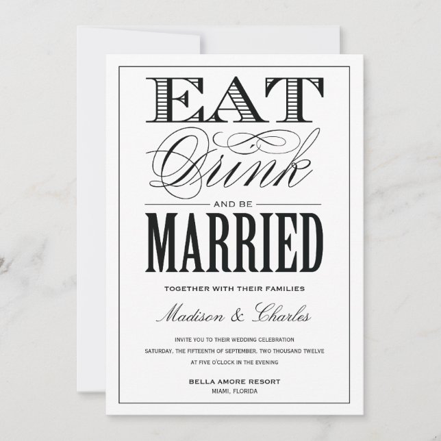 & BE MARRIED | WEDDING INVITATION (Front)