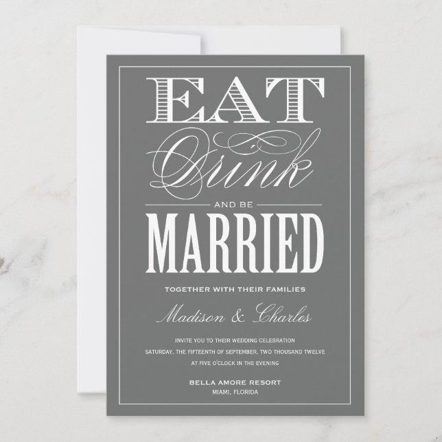 & BE MARRIED | WEDDING INVITATION (Front)